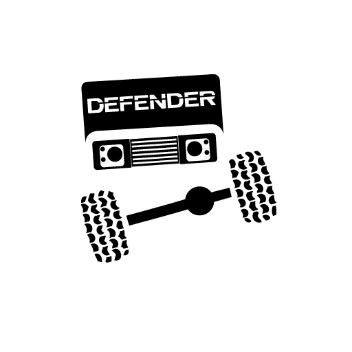 Land Rover Defender Front View Sticker-0