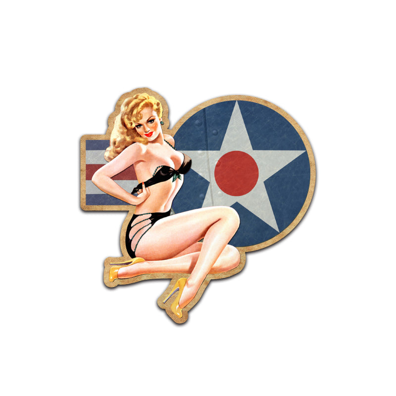 US Army Air Corps PinUp Girl Sticker