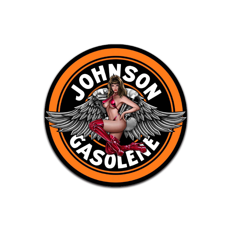 Johnson Gasoline PinUp Girl Sticker