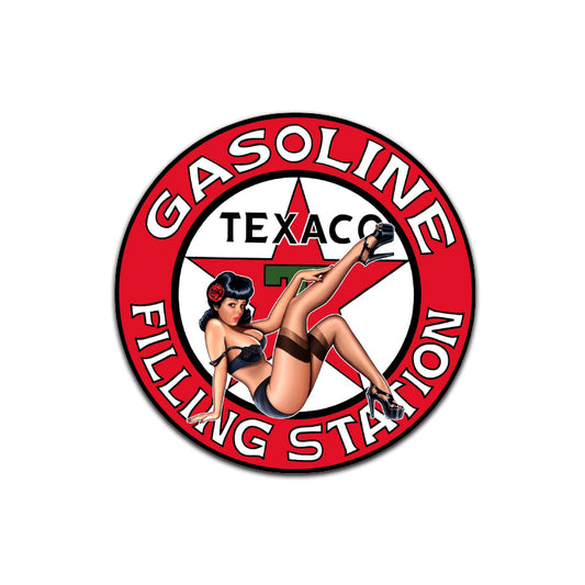 Texaco Oil PinUp Girl Sticker