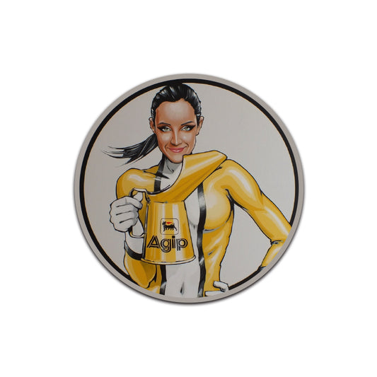 Agip Oil Pin Up Girl Sticker