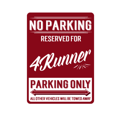 No Parking Reserved Decal Stickers - Available in many options