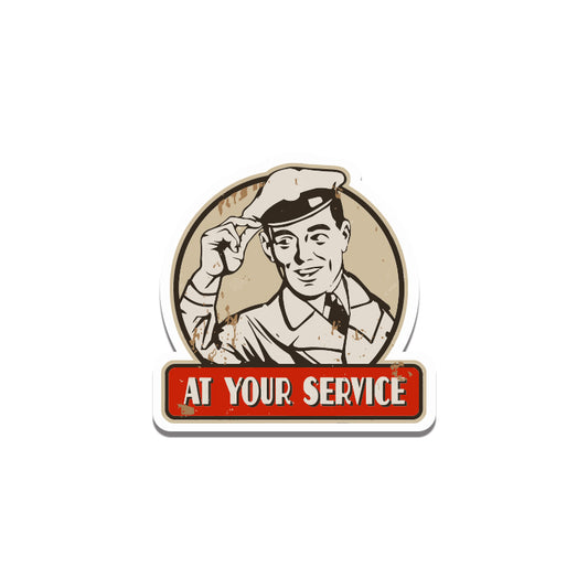 At Your Service Sticker