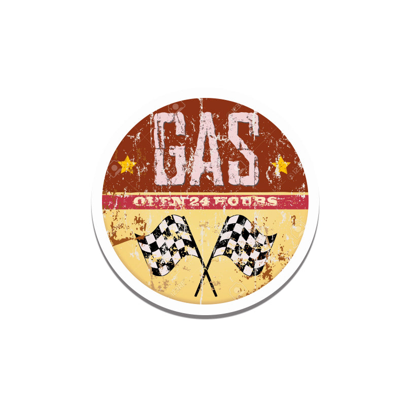 Gas Open 24 Hours Sticker