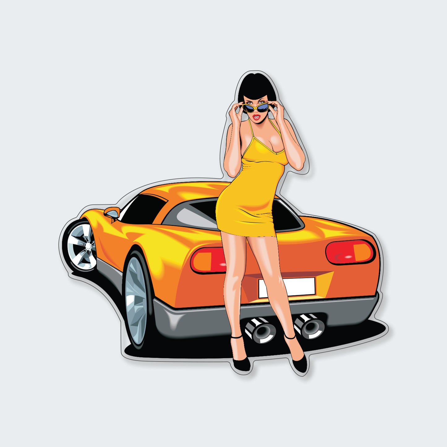 Girl Car JDM Sticker