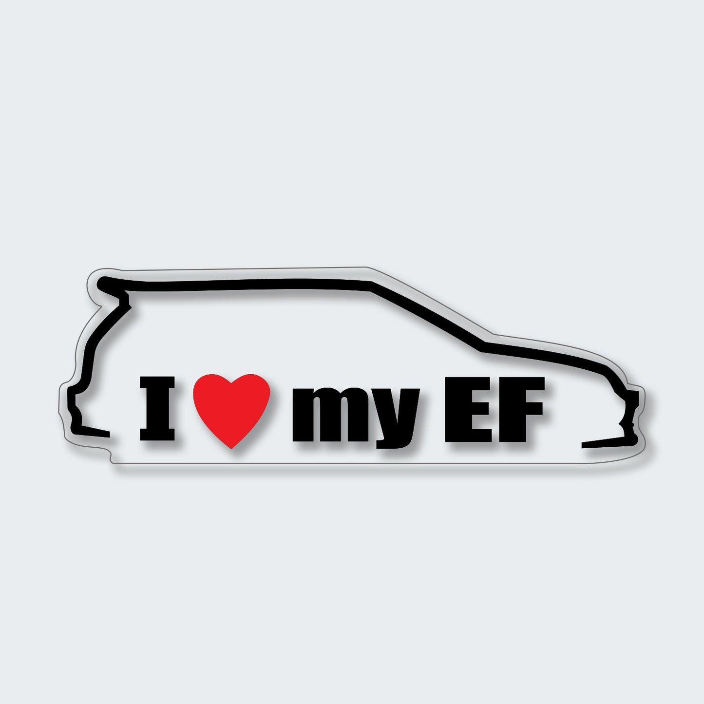 I Love My EF Hatchback 88-91 Sticker