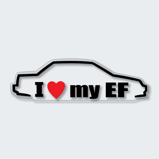 I Love My EF Sedan Sticker