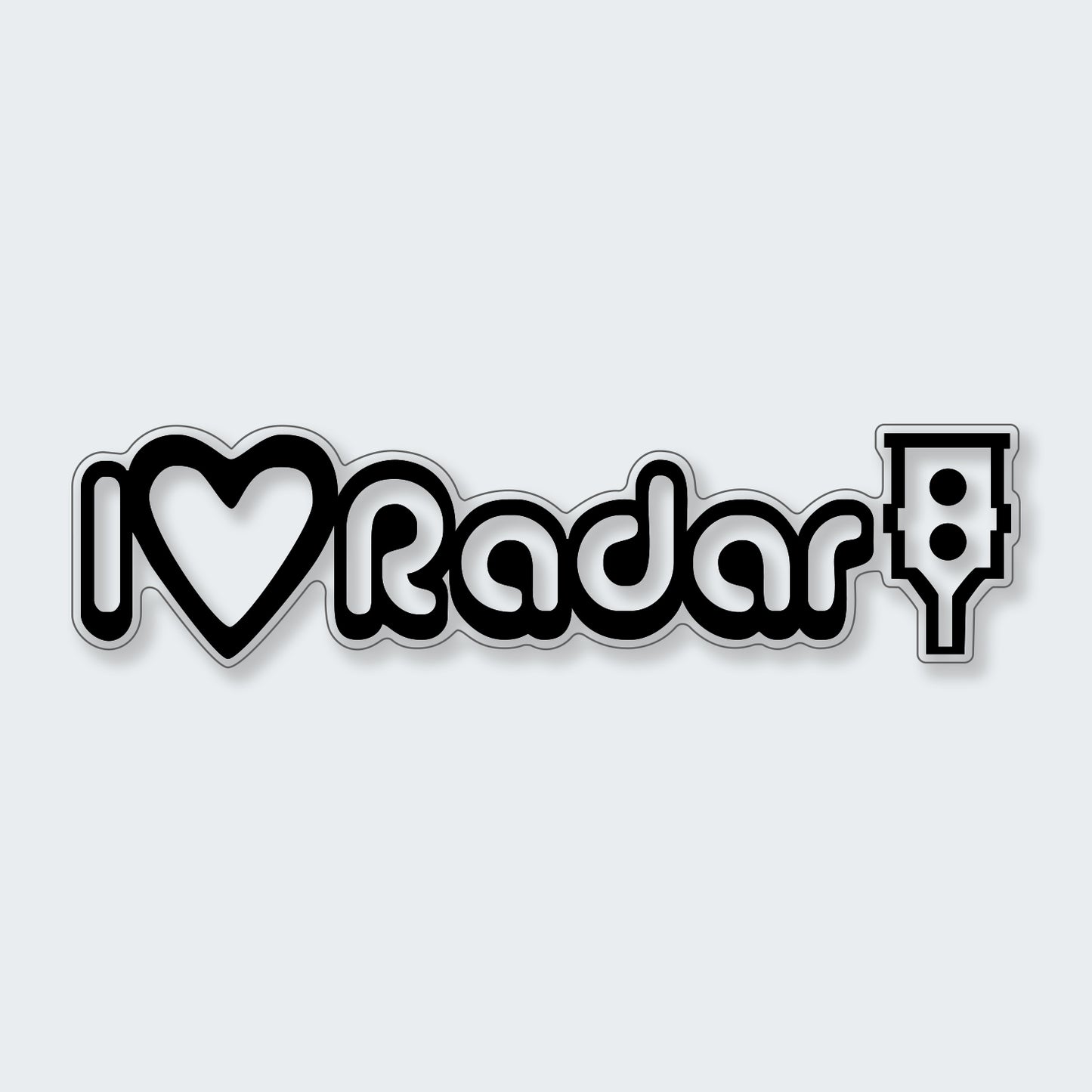 JDM I Love Radar Sticker