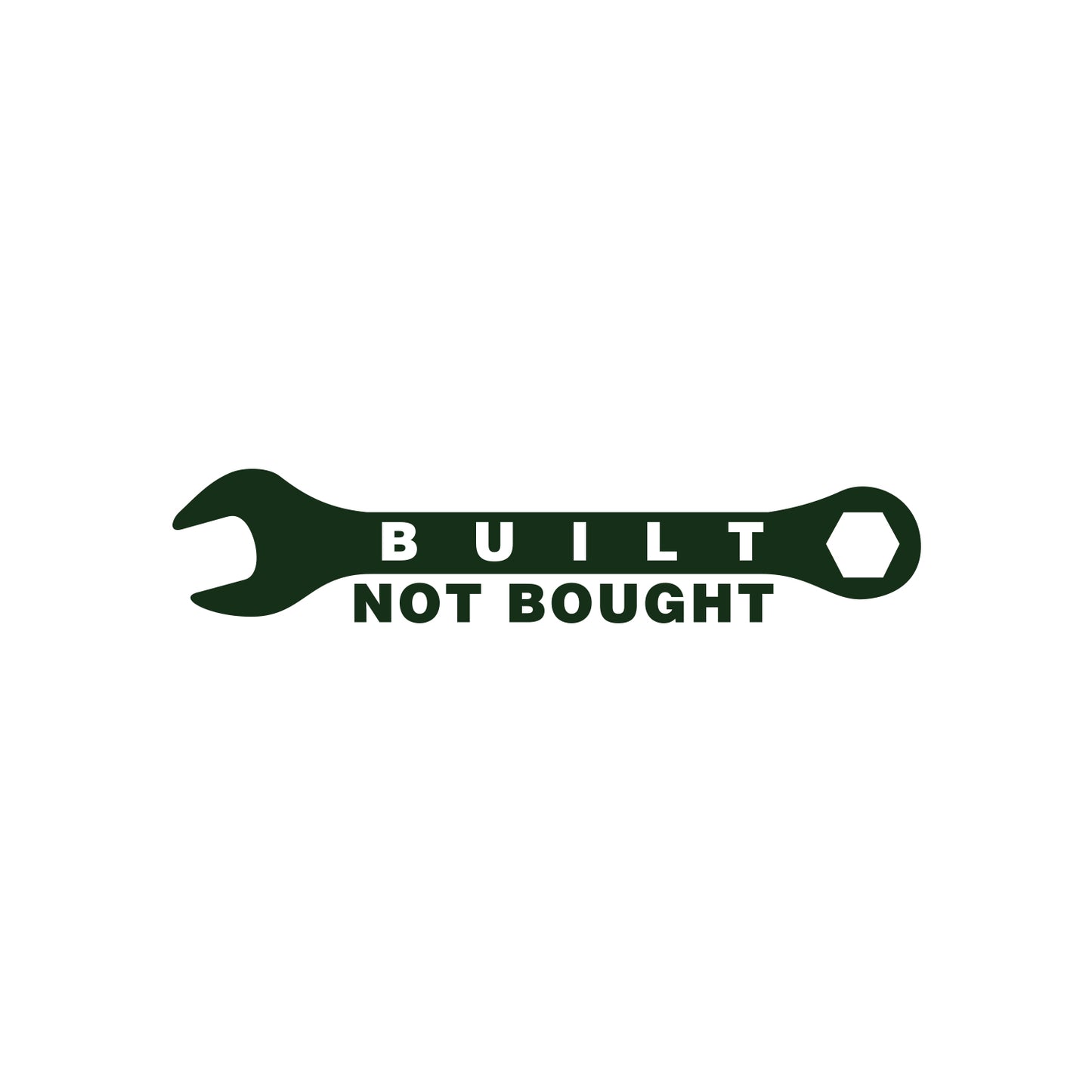 Built Not Bought Wrench Sticker