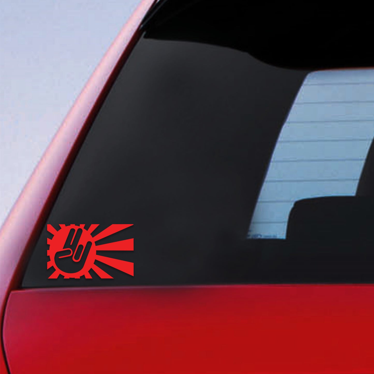 JDM Hand Rising Sun Shocker Sticker