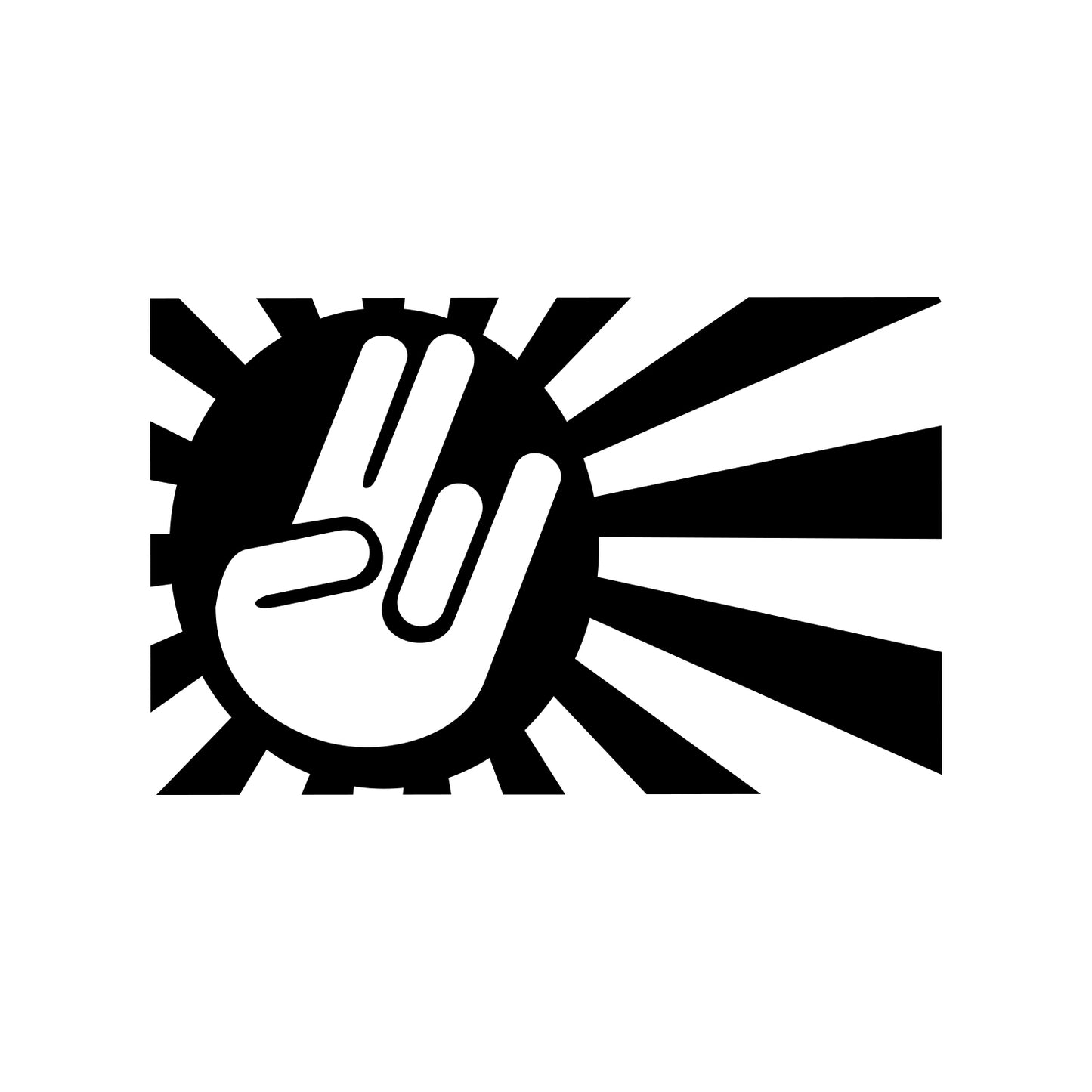 JDM Hand Rising Sun Shocker Sticker