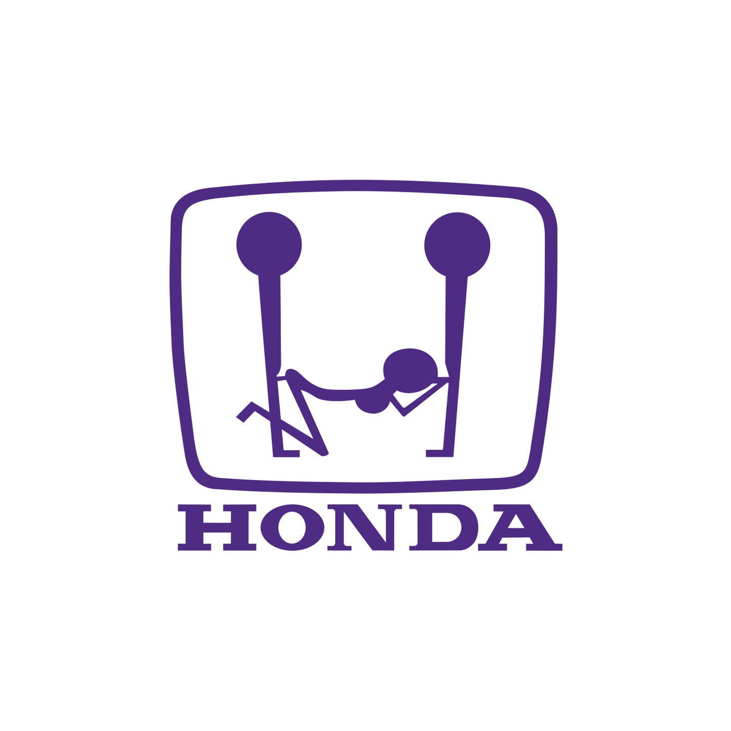 JDM Funny & Rude Letter H for Honda Sticker