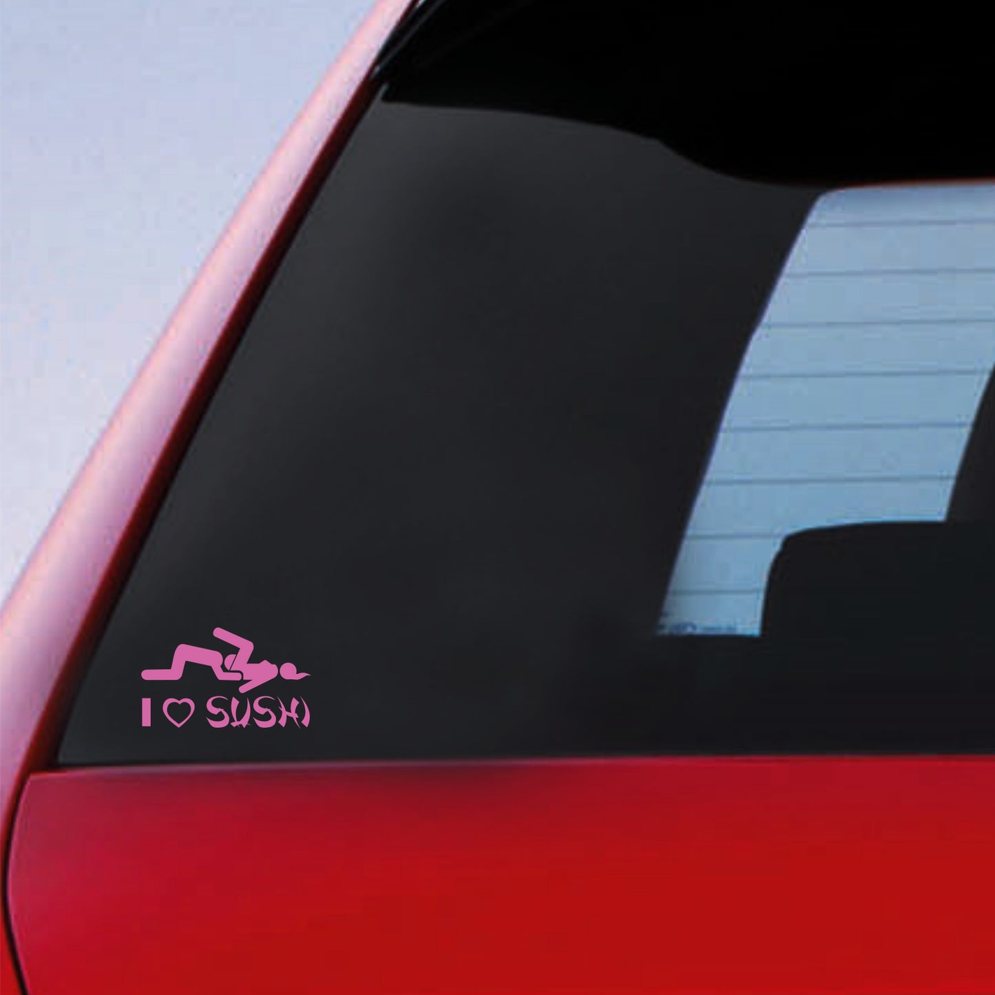 Funny & Rude JDM I Love Sushi Sticker