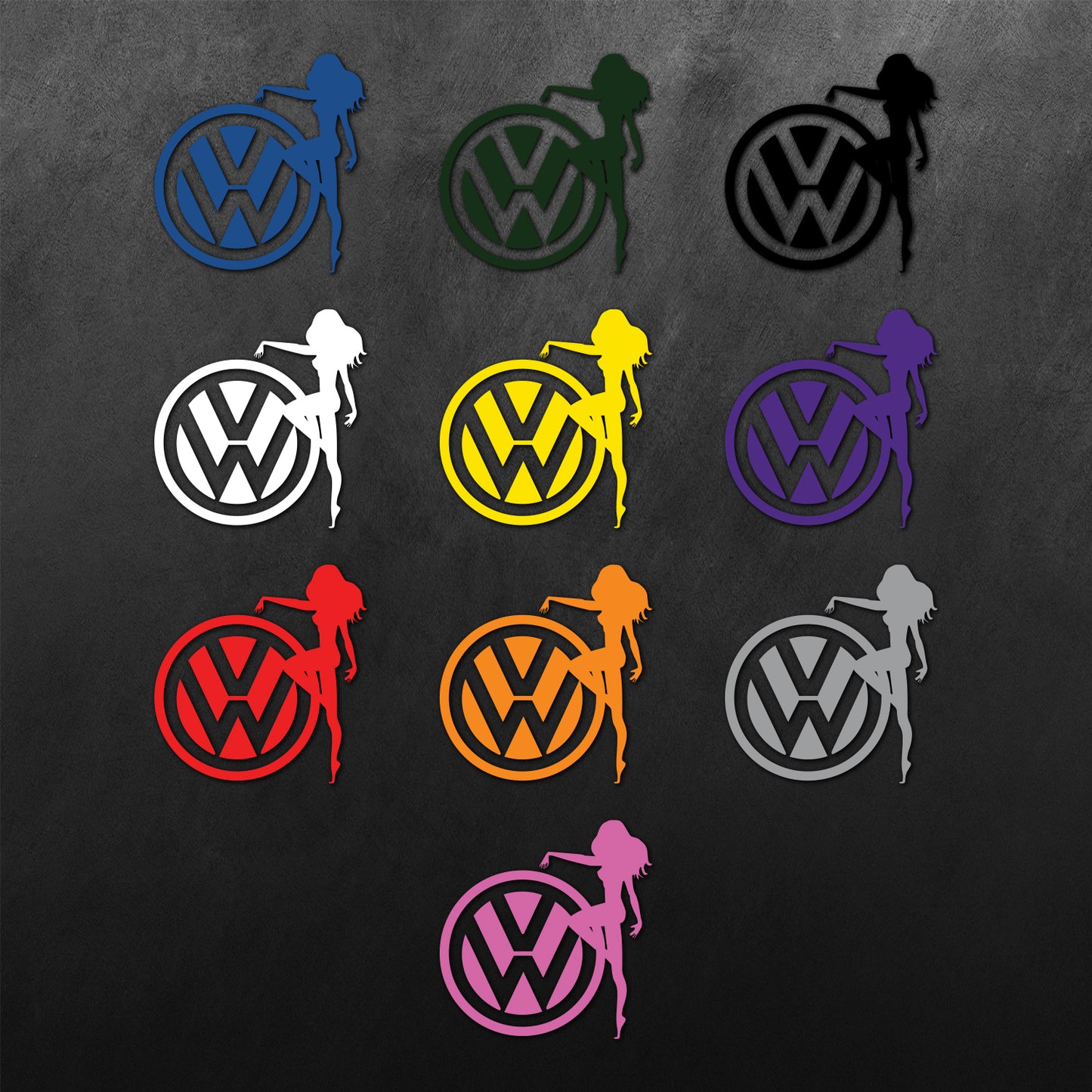 VW Lady Girl Sticker