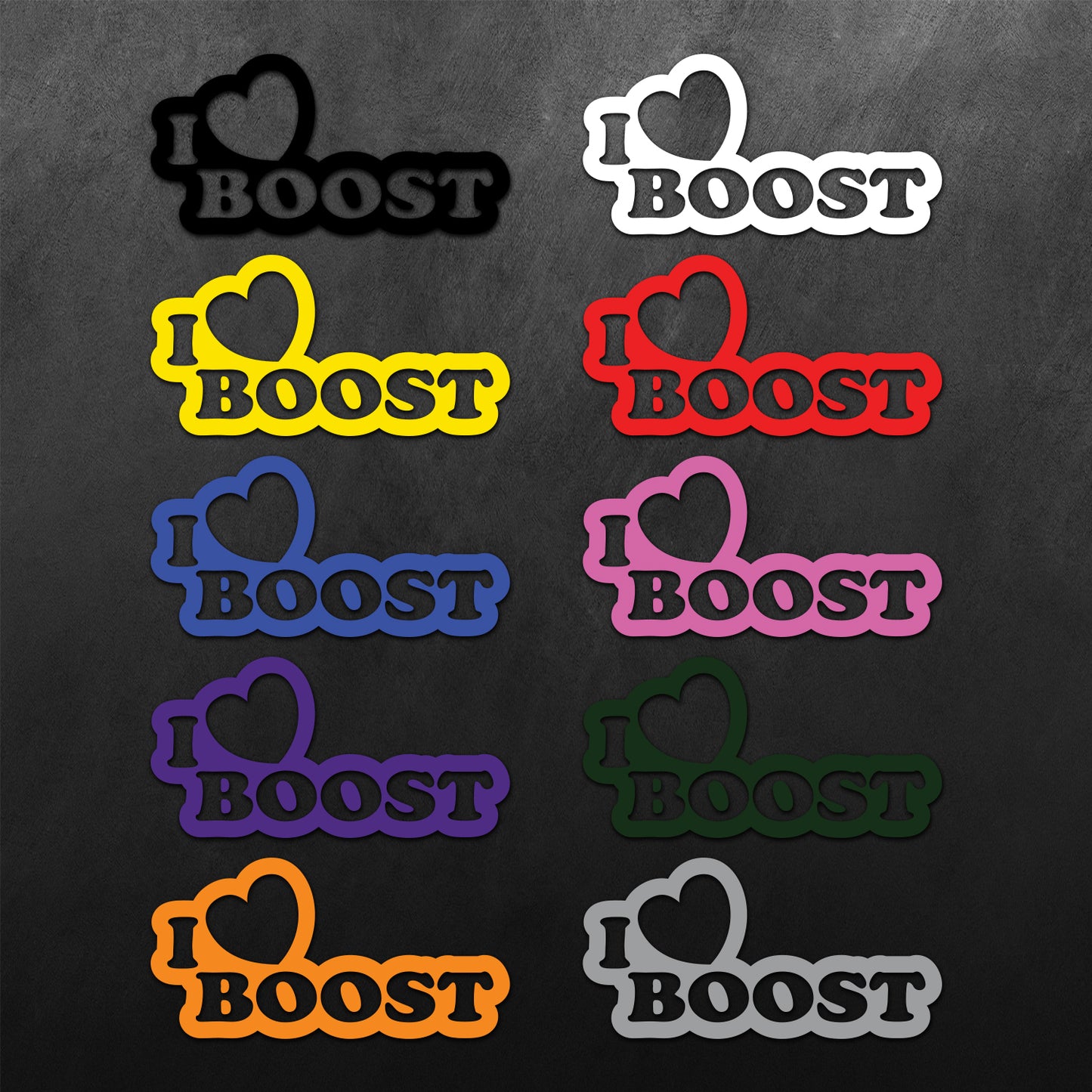 JDM Heart I Love Boost Sticker