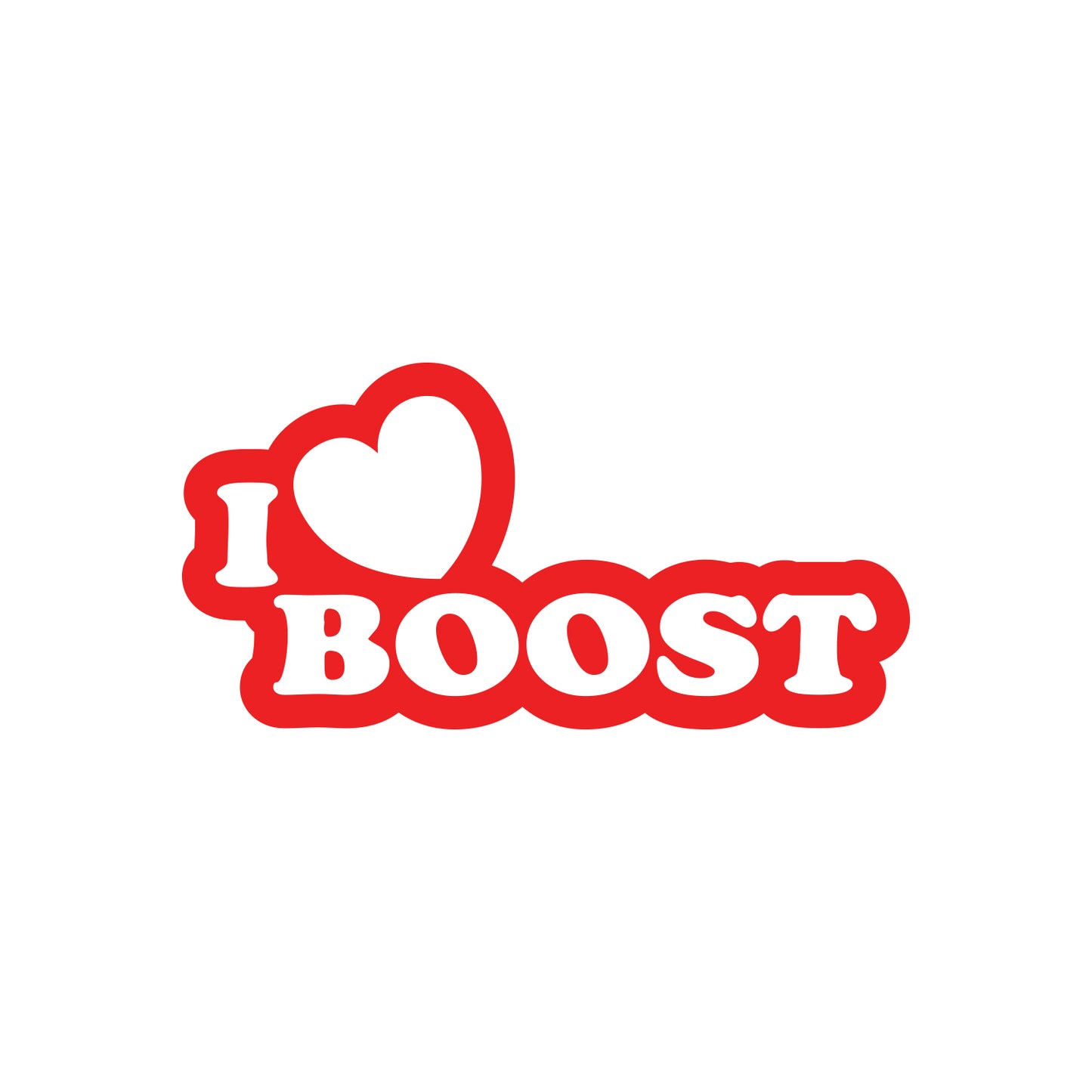 JDM Heart I Love Boost Sticker