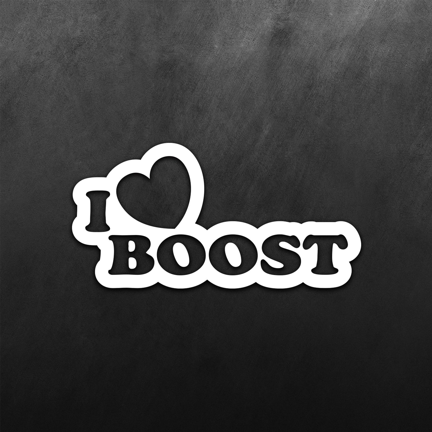 JDM Heart I Love Boost Sticker