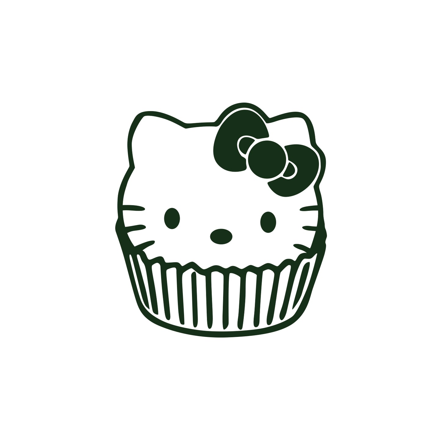 Hello Kitty Cupscake Sticker