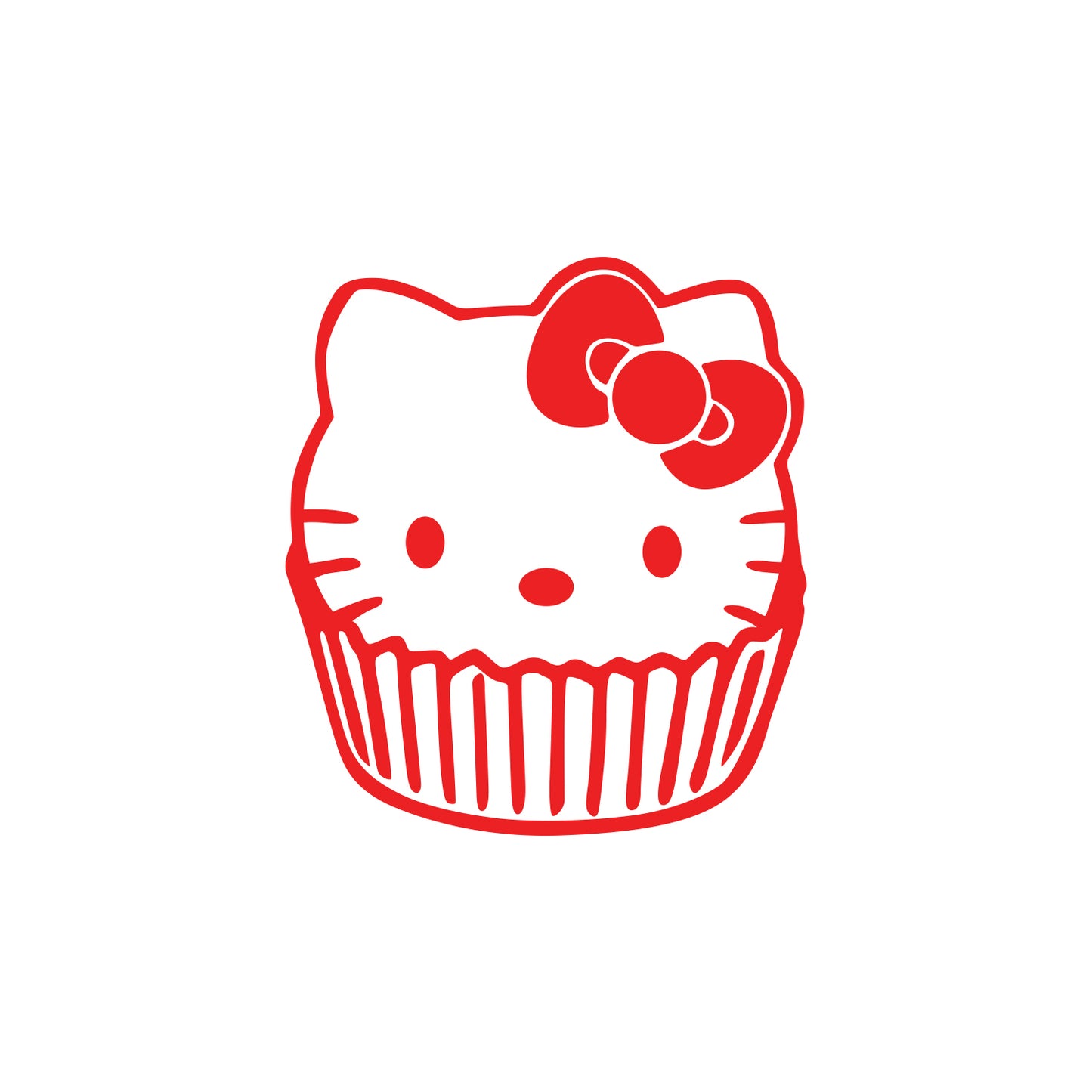 Hello Kitty Cupscake Sticker