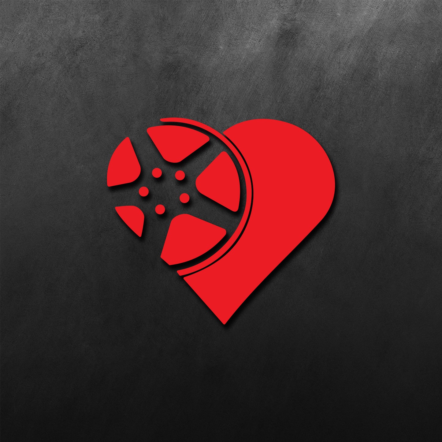 JDM Heart Wheel Sticker