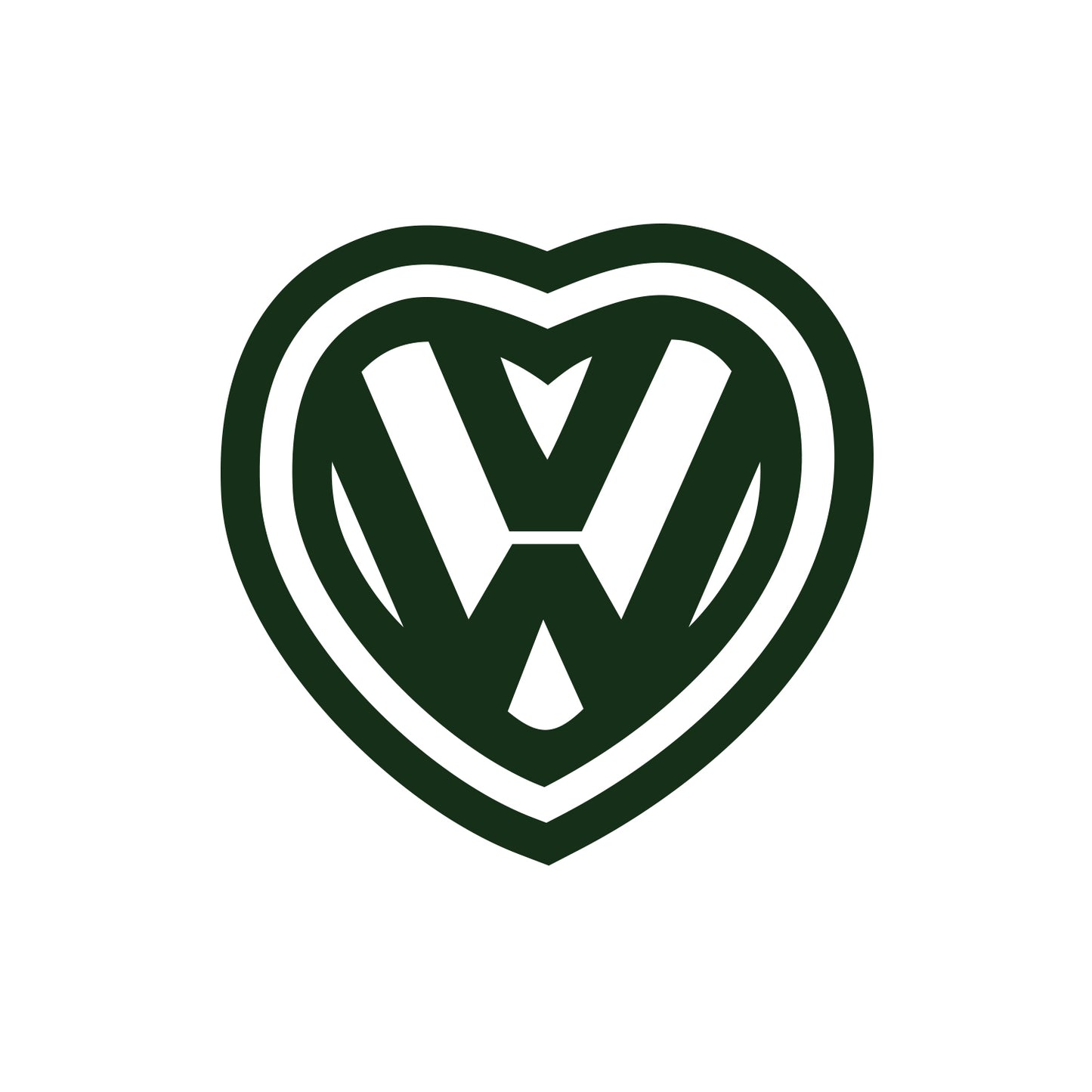 JDM Heart VW Sticker