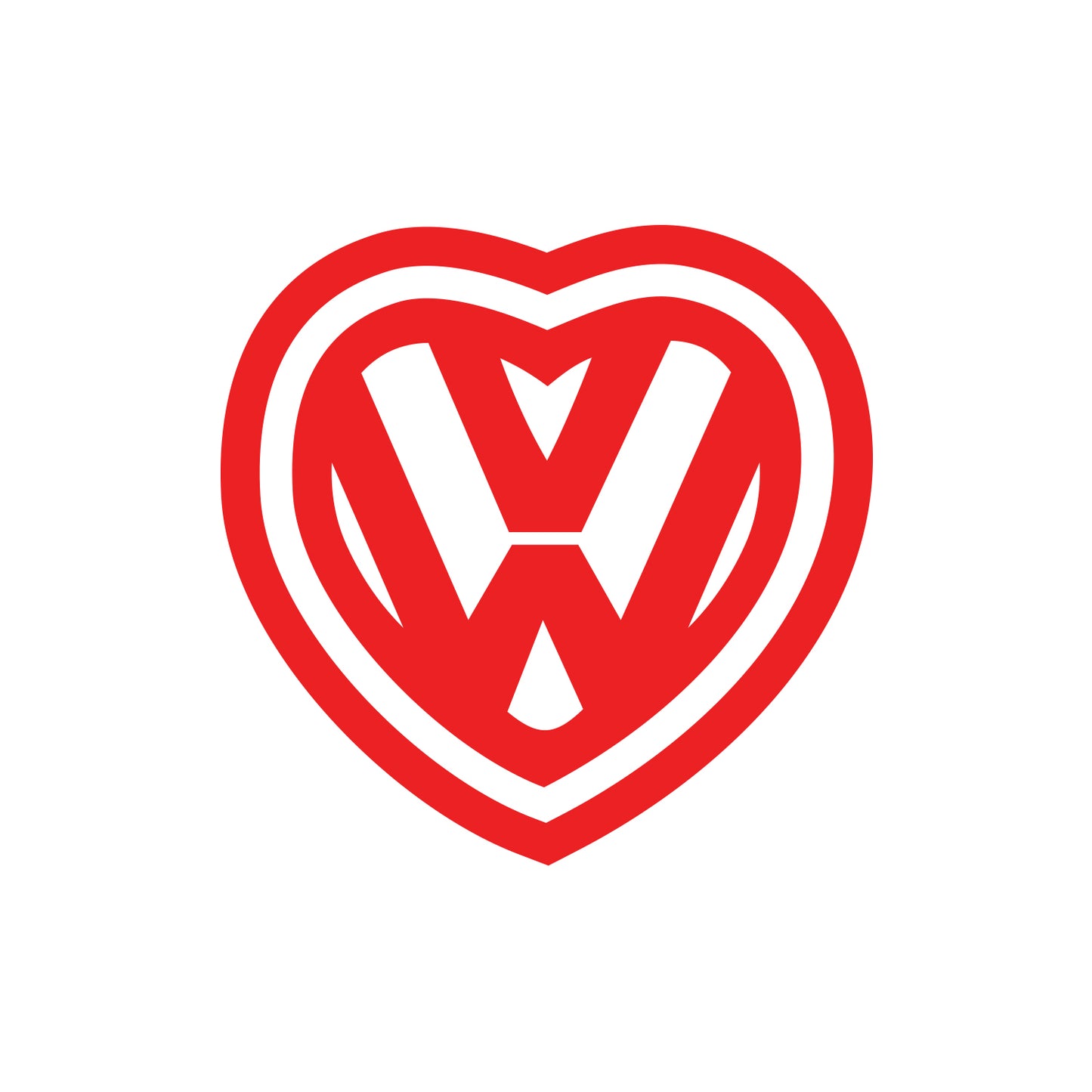 JDM Heart VW Sticker