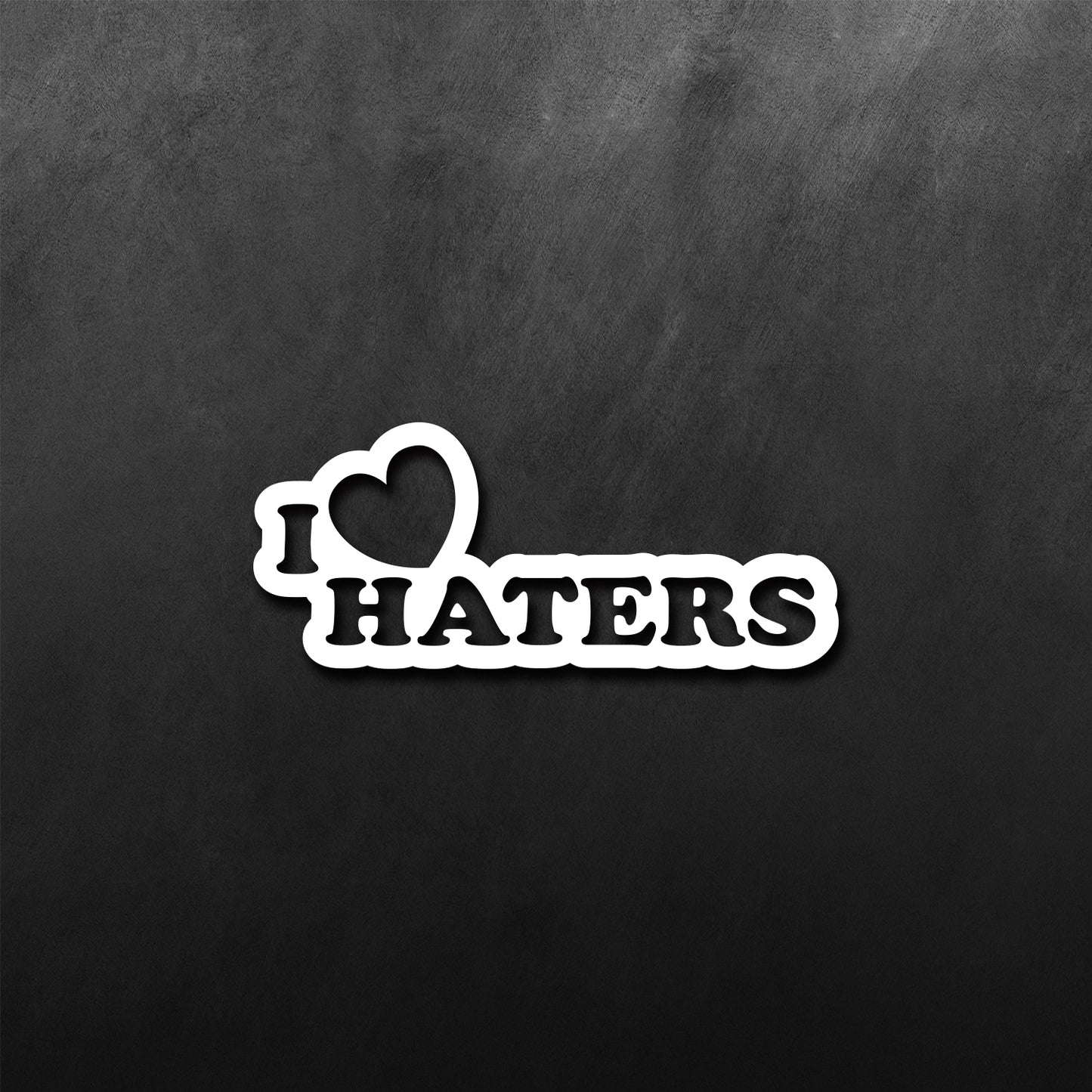 JDM Heart I Love Haters Sticker