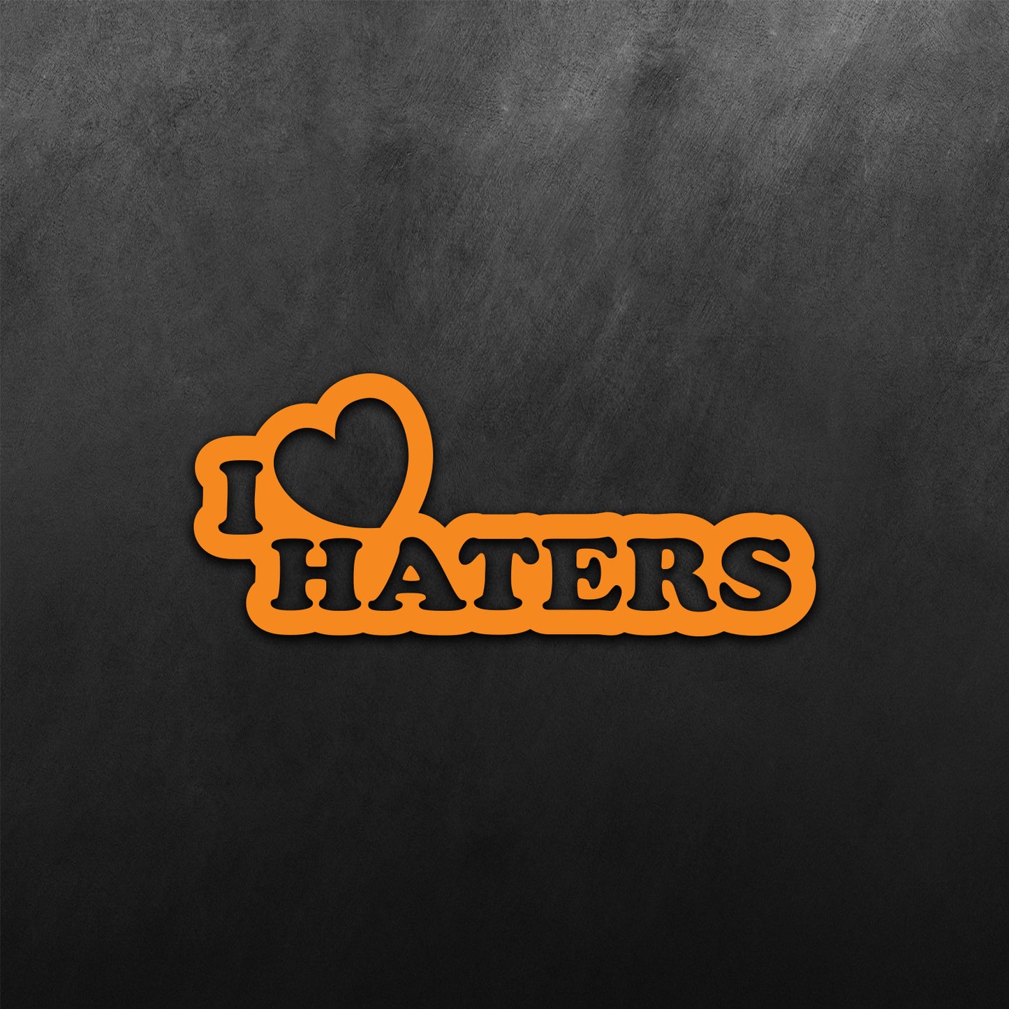 JDM Heart I Love Haters Sticker