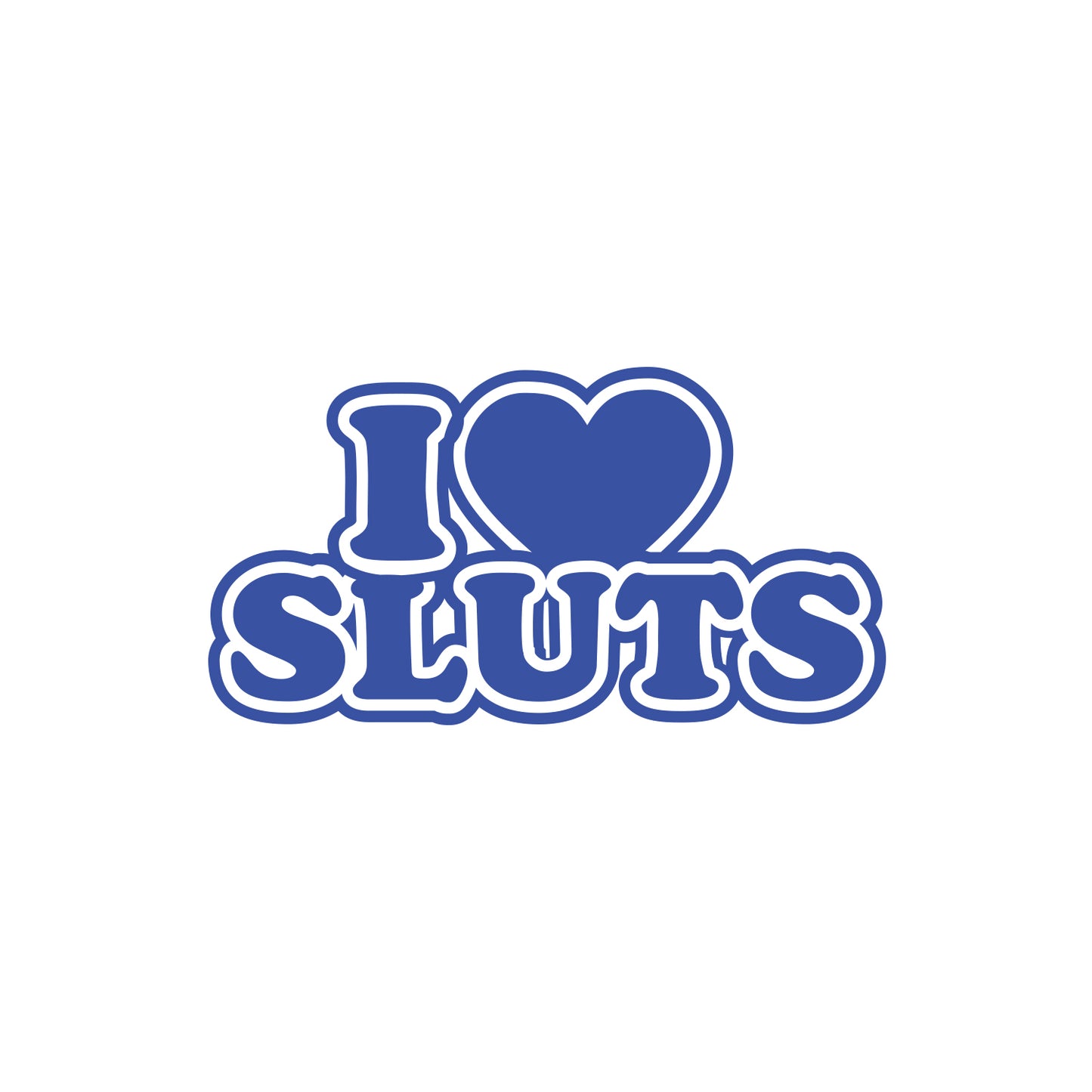 JDM Heart I Love Sluts Sticker