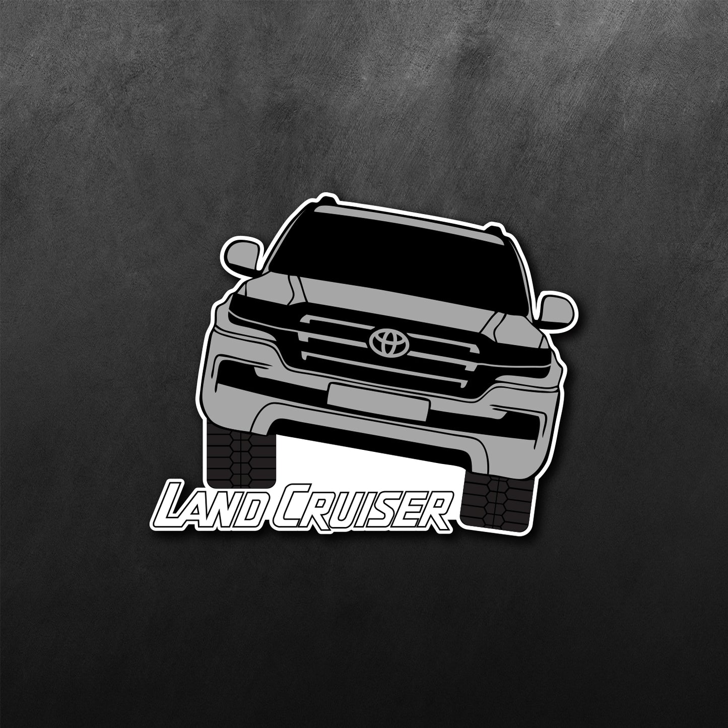 Flexing Pose Sticker for Land Cruiser