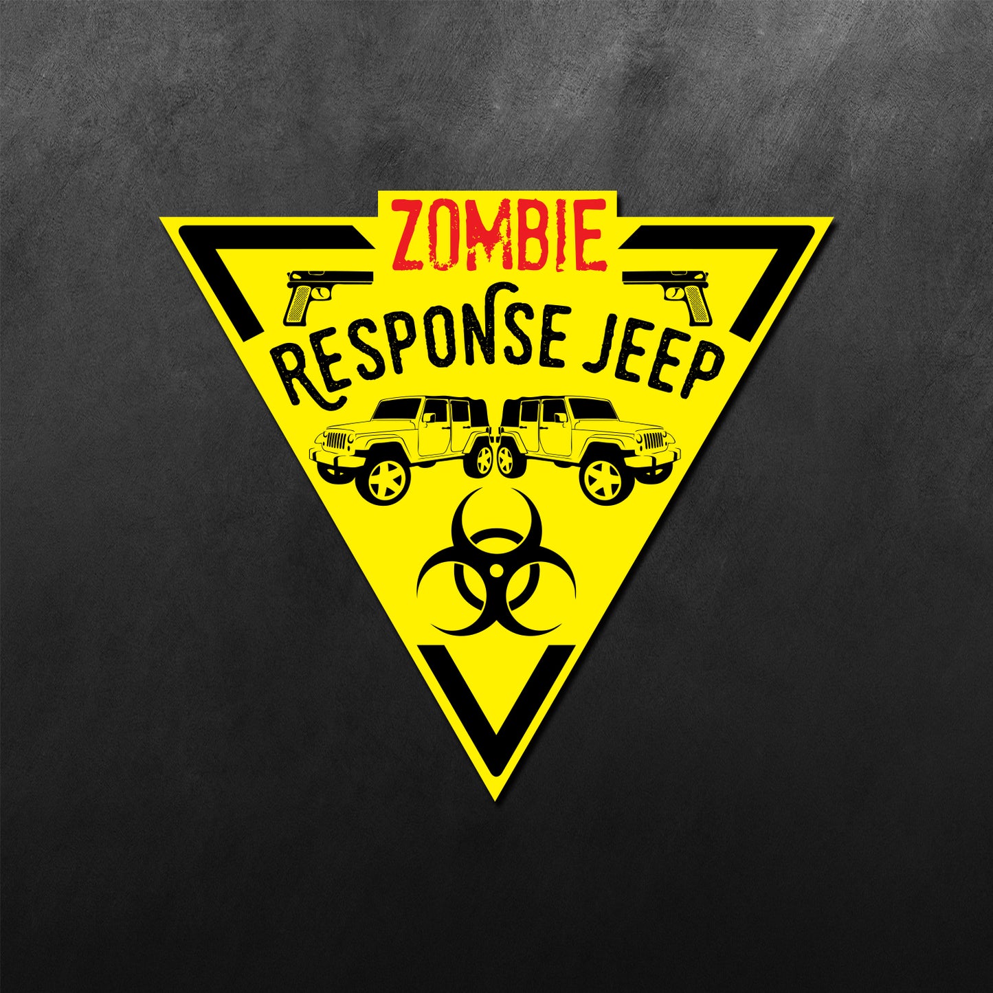Zombie Response Sticker for Jeep