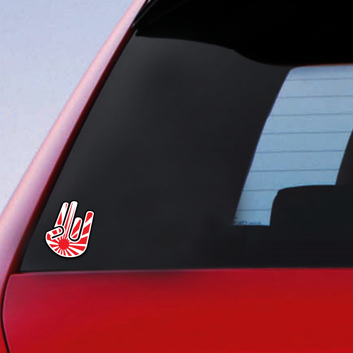 JDM Hand Rising Sun Shocker Center Sticker