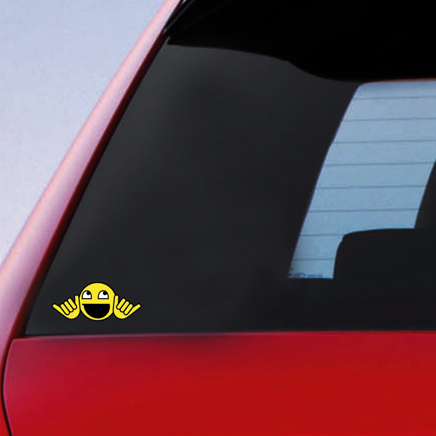 Emot Smiley and Metal JDM Sticker