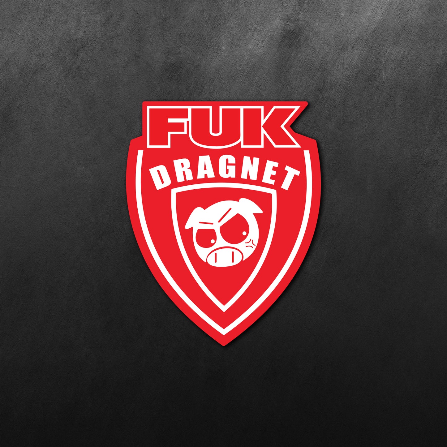 Fuk Dragnet Pig Racing Sticker