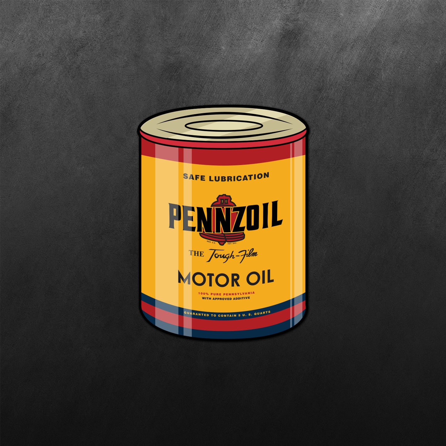 Pennzoil Tin Oil Sticker