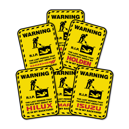 Warning RIP Sticker - Available in many options