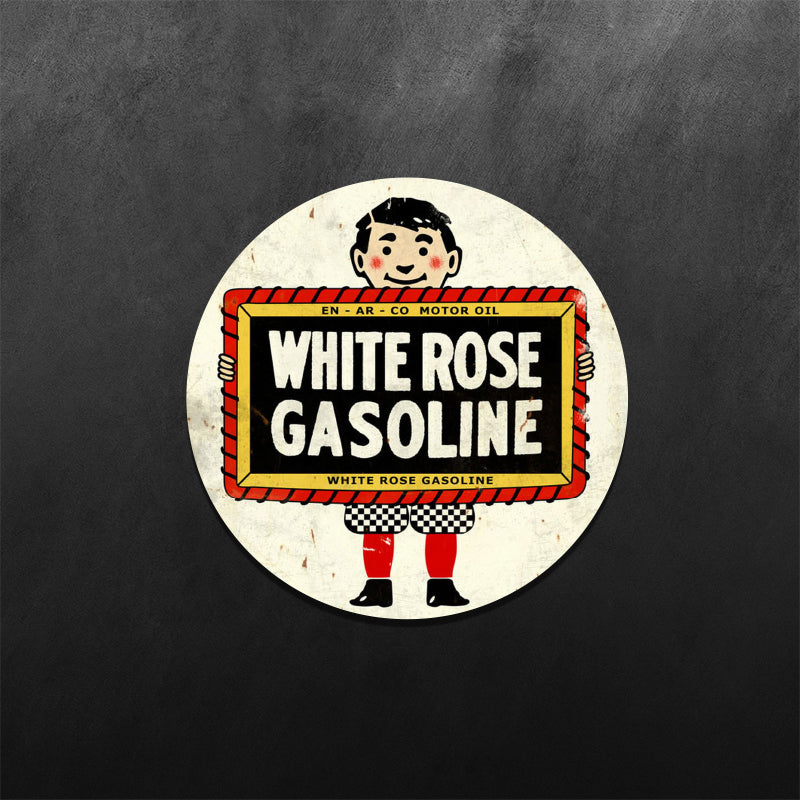 White Rose Gasoline Sticker