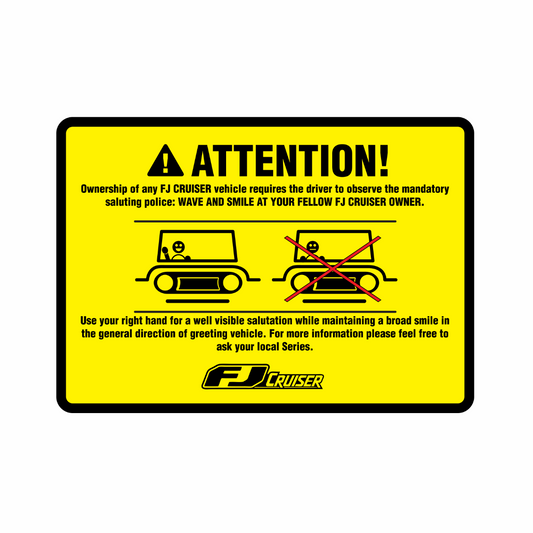 Attention FJ Cruiser Sticker-0