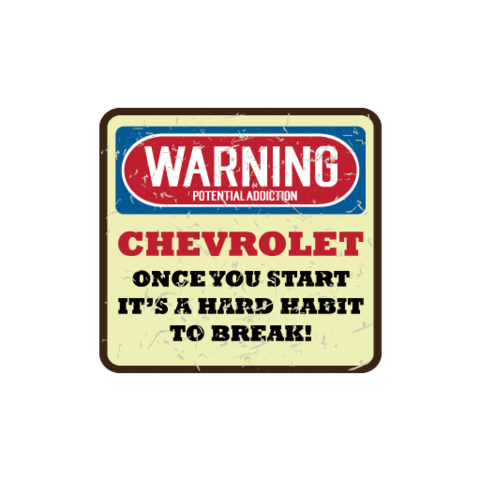 Warning Potential Habit Sticker - Available in many options