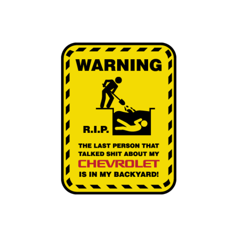 Warning RIP Sticker - Available in many options