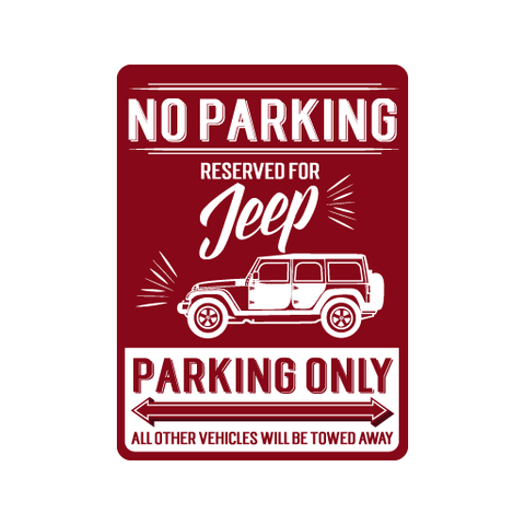No Parking Reserved Decal Stickers - Available in many options