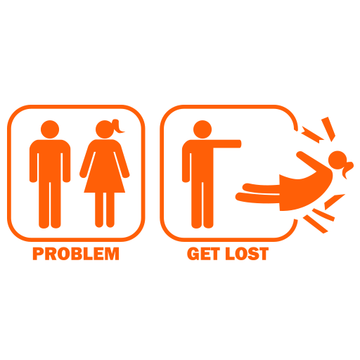 Problem Get Lost Sticker-0