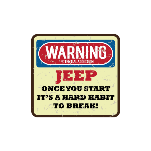Warning Jeep Habit Sticker-0