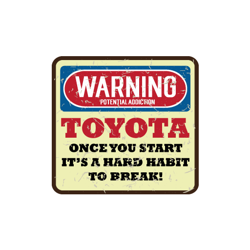 Warning Toyota Habit Sticker-0